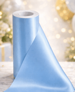 Baby Blue Wide Ribbon For Wrapping Cars - 20m