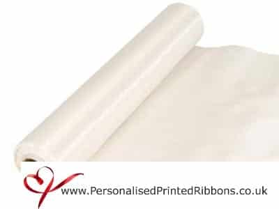 White Wide Ribbons