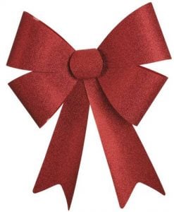 Big Red Glitter Bow