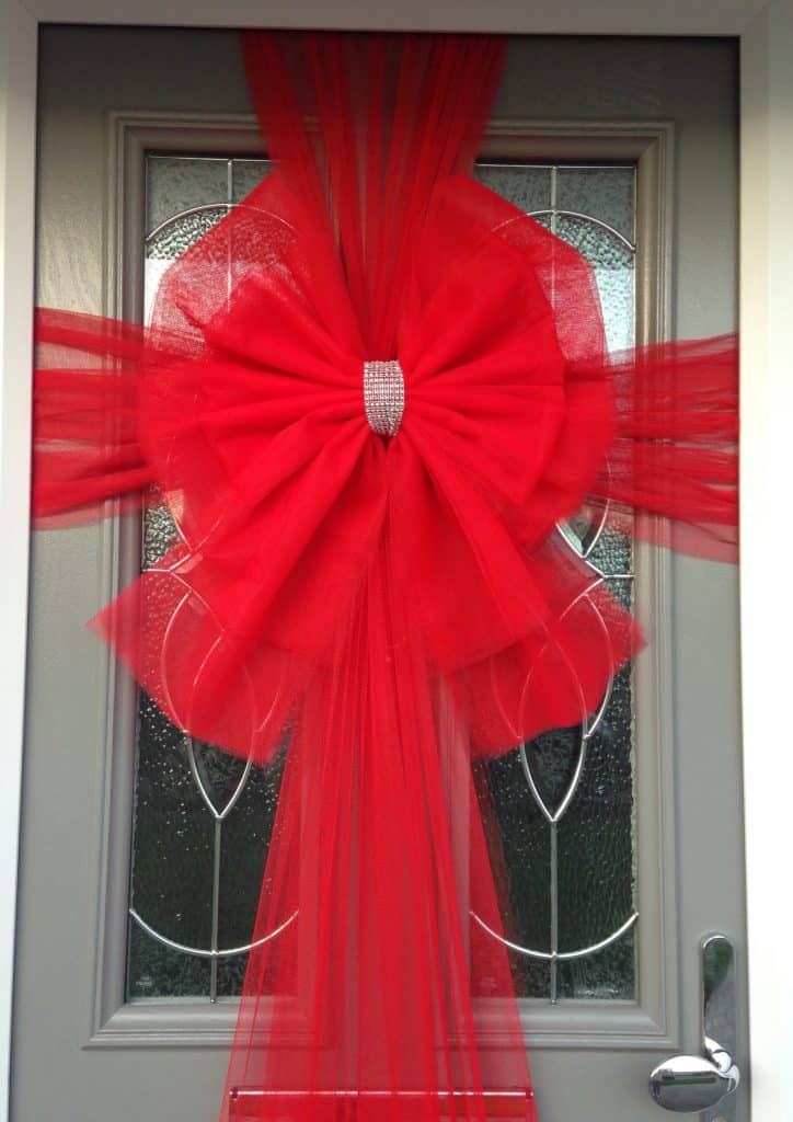 Buy Red Deluxe Door  Bow  Next Day Delivery Order Now