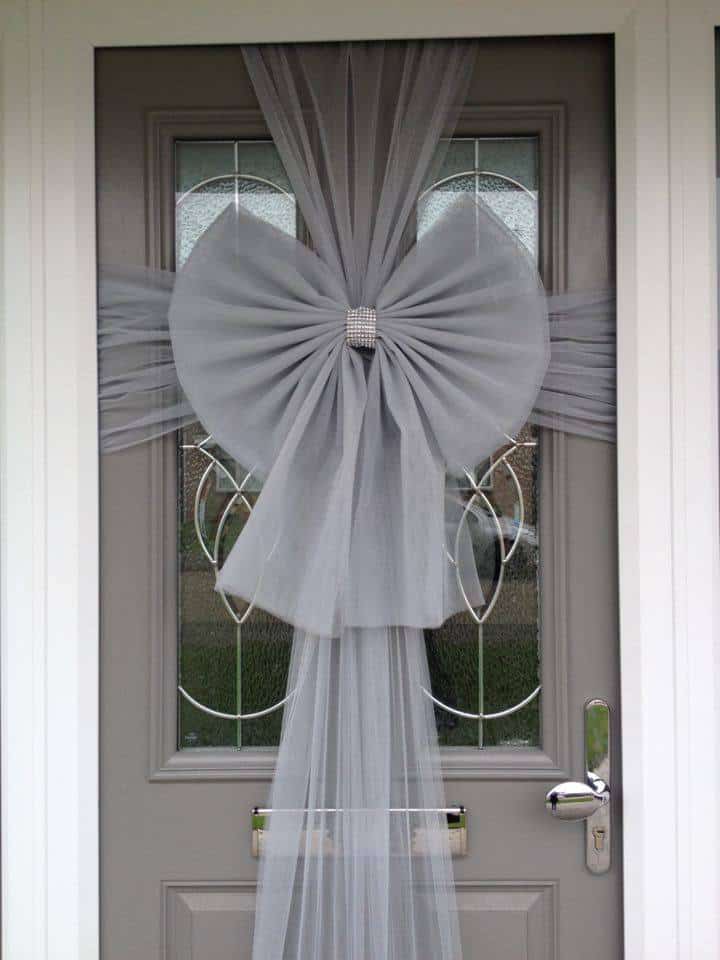 Buy Silver Door  Bow  Next Day Delivery Order Now