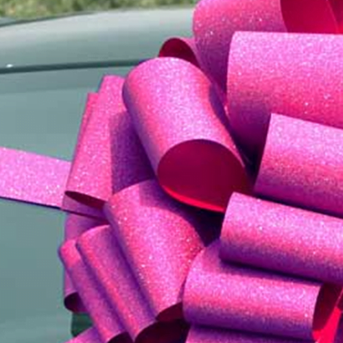 Pink Giant Car Bow