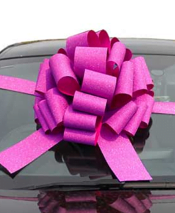 Glitter Pink Giant Car Bow