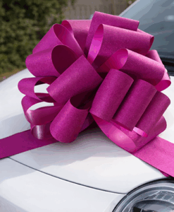 Glitter Pink Giant Car Bow