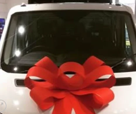 Red Bonnet Card Bow