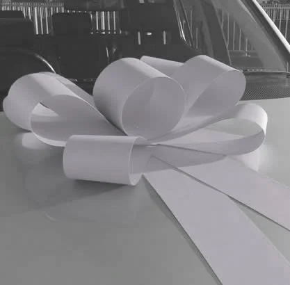 Silver Car Bonnet Bow