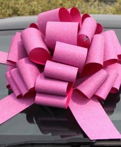 Glitter Pink Foil Giant Bow Ribbon