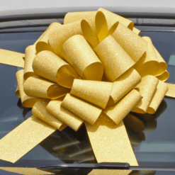 Gold Glitter Giant Car Bow, Glittery Gold Big Bows