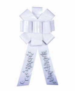 Big Just Married White Bow Decoration