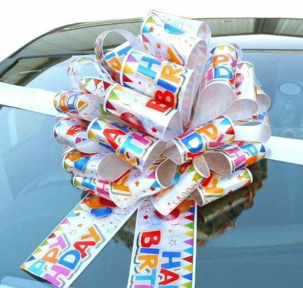 Happy Birthday Car Bow