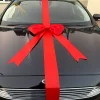 Big Red Padded Ribbon Car Bow