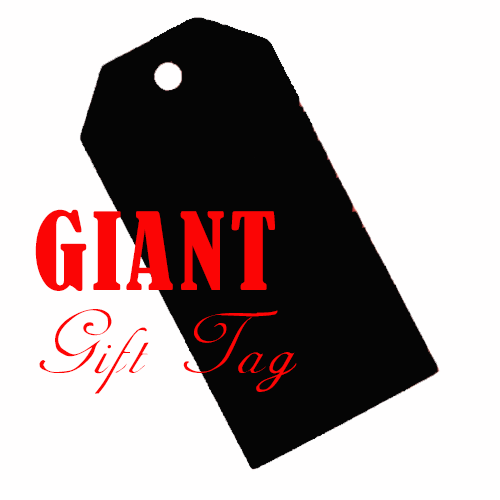 Giant Gift Tag For Cars Black