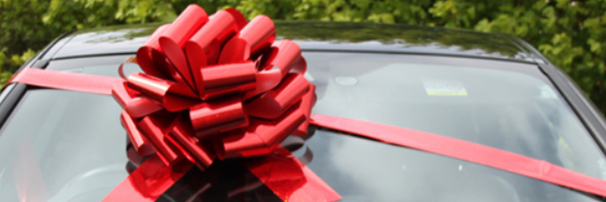 Big Red Holographic Car Bonnet Bow
