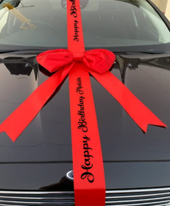Car Wrapped With Personalised Ribbon